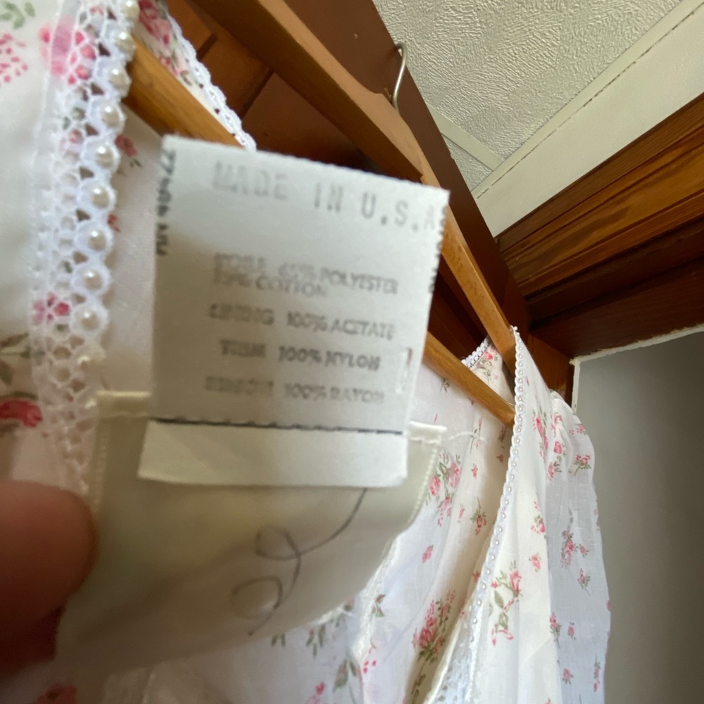 Gunne Sax Cream and Pink Floral Dress - Picture 5 of 7